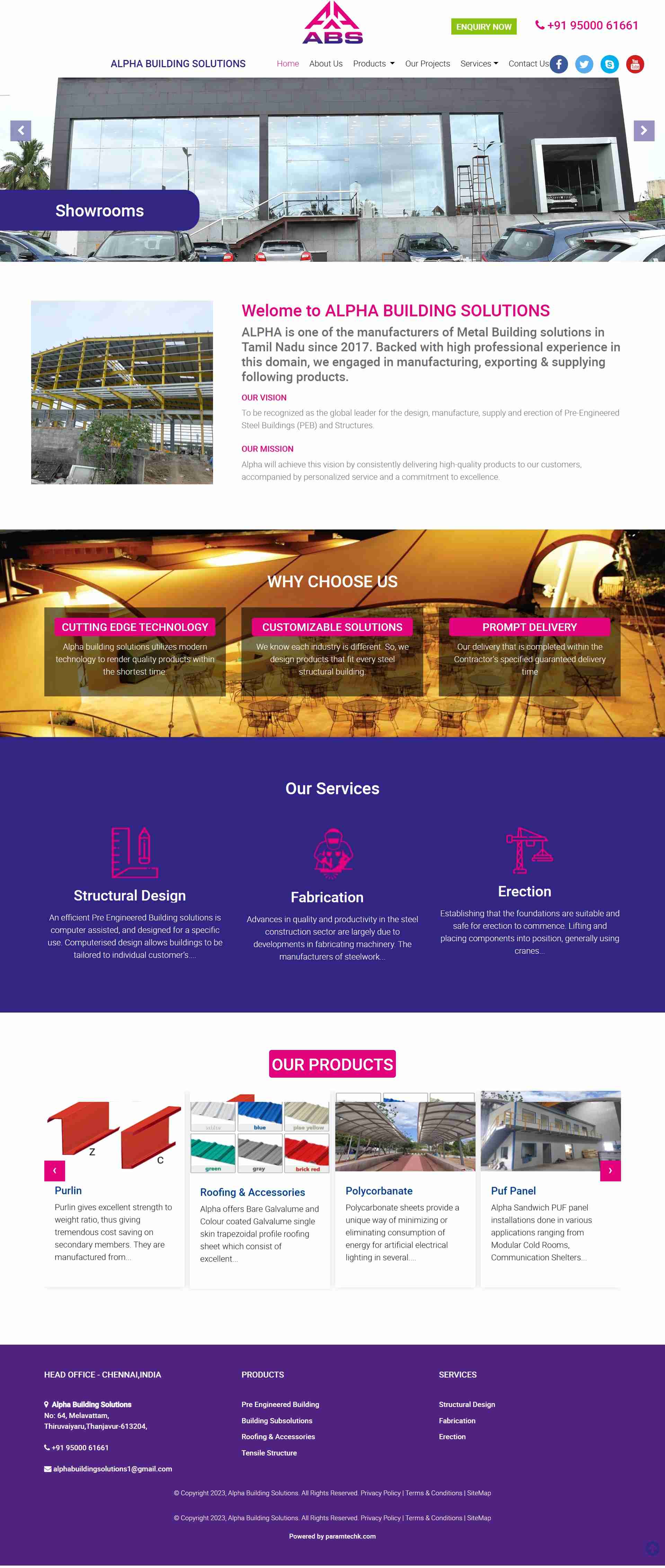Website Screenshot - Alpha Building Solution